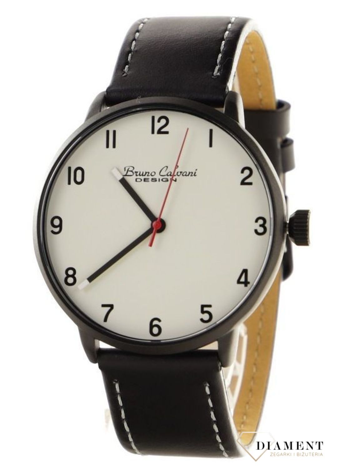 Zegarek męski Bruno Calvani na czarnym pasku wyraźna tarcza BC90680.jpg